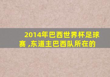 2014年巴西世界杯足球赛 ,东道主巴西队所在的